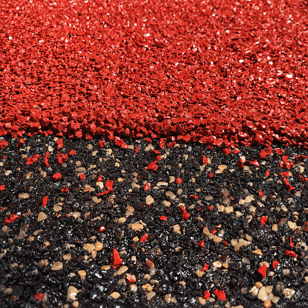 Stobitan P- sistem permeabil in 2 straturi, baza elastica din granule SBR + strat granule EPDM