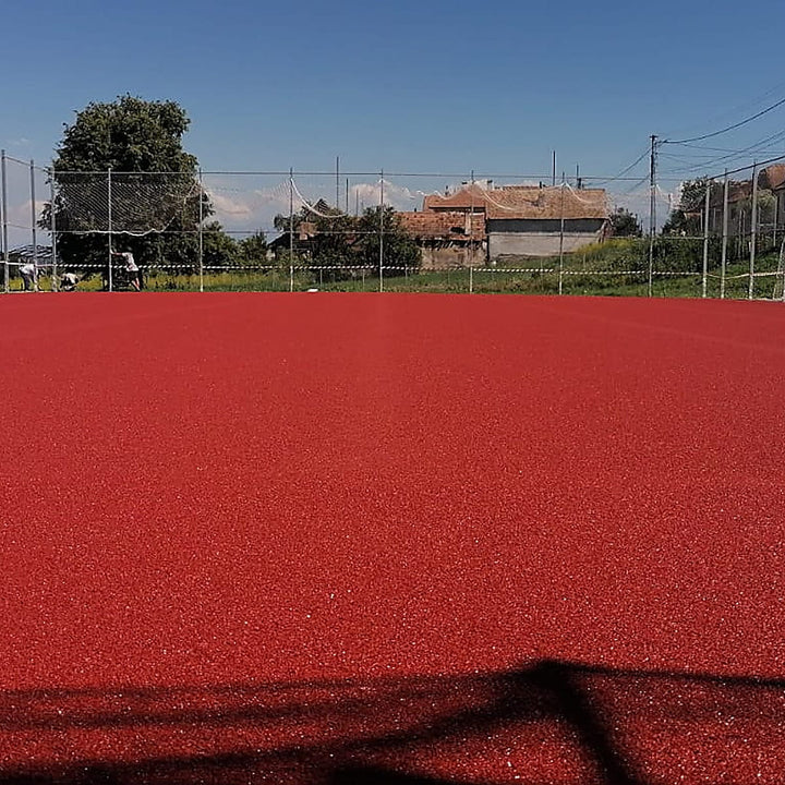 Stobitan P- sistem permeabil in 2 straturi, baza elastica din granule SBR + strat granule EPDM