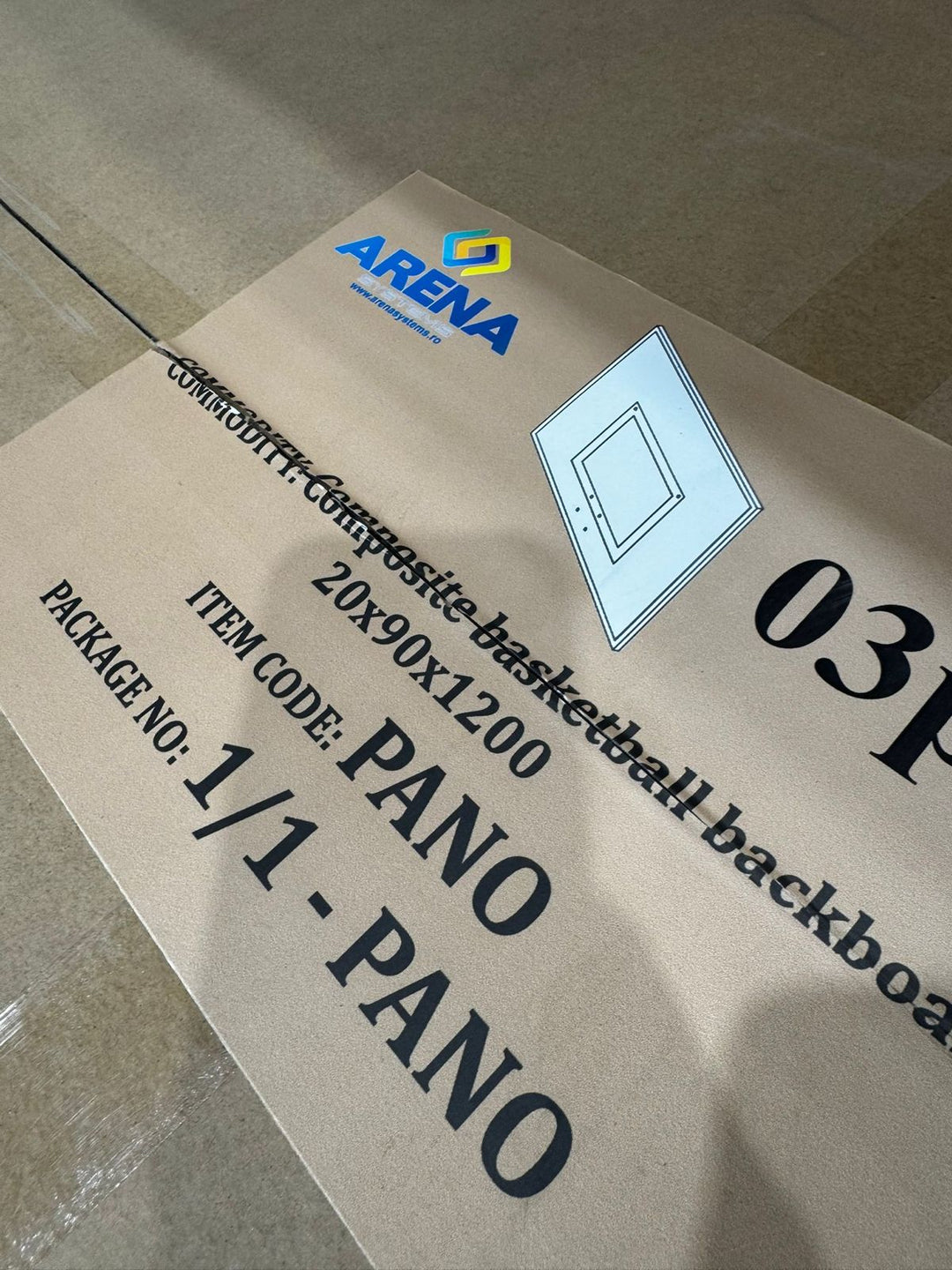 Panou baschet compozit 20x900x1200 mm Arena Systems